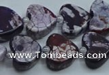 CAA1187 15.5 inches 16mm - 18mm heart dragon veins agate beads