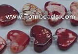 CAA1188 15.5 inches 16mm - 18mm heart dragon veins agate beads