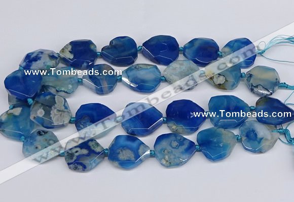 CAA1198 15.5 inches 22*25mm - 28*30mm faceted freeform sakura agate beads