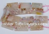 CAA1201 15.5 inches 30*50mm rectangle sakura agate beads