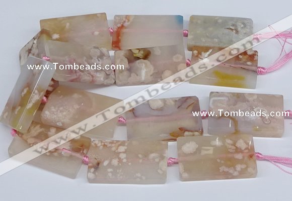 CAA1201 15.5 inches 30*50mm rectangle sakura agate beads