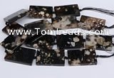 CAA1204 15.5 inches 30*50mm rectangle sakura agate beads