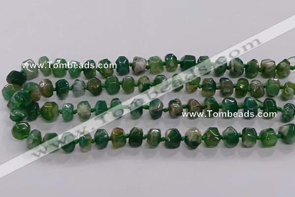 CAA1207 15.5 inches 8*12mm - 10*14mm faceted nuggets sakura agate beads