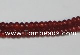 CAA121 15.5 inches 3*5mm rondelle red agate gemstone beads