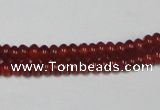 CAA121 15.5 inches 3*5mm rondelle red agate gemstone beads