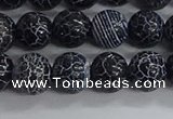 CAA1211 15.5 inches 8mm round frosted agate beads wholesale