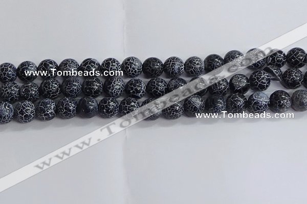 CAA1212 15.5 inches 10mm round frosted agate beads wholesale