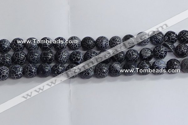 CAA1213 15.5 inches 12mm round frosted agate beads wholesale