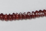 CAA122 15.5 inches 5*8mm rondelle red agate gemstone beads