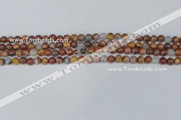 CAA1220 15.5 inches 4mm round gold mountain agate beads