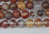 CAA1221 15.5 inches 6mm round gold mountain agate beads