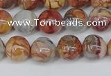 CAA1222 15.5 inches 8mm round gold mountain agate beads