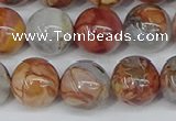 CAA1224 15.5 inches 12mm round gold mountain agate beads