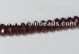 CAA123 15.5 inches 5*8mm faceted rondelle red agate gemstone beads