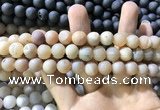 CAA1312 15.5 inches 10mm round matte plated druzy agate beads