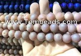 CAA1333 15.5 inches 12mm round matte plated druzy agate beads