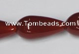 CAA134 15.5 inches 15*30mm teardrop red agate gemstone beads