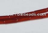 CAA136 15.5 inches 4*13mm column red agate gemstone beads