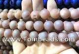 CAA1373 15.5 inches 16mm round matte plated druzy agate beads