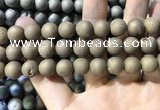 CAA1375 15.5 inches 16mm round matte plated druzy agate beads