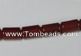 CAA138 15.5 inches 7*12mm column red agate gemstone beads