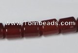 CAA139 15.5 inches 9*12mm column red agate gemstone beads