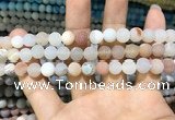 CAA1401 15.5 inches 8mm round matte druzy agate beads