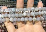 CAA1402 15.5 inches 8mm round matte druzy agate beads