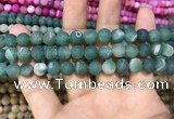 CAA1409 15.5 inches 8mm round matte druzy agate beads