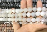 CAA1415 15.5 inches 10mm round matte druzy agate beads