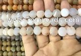 CAA1416 15.5 inches 10mm round matte druzy agate beads