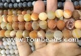 CAA1434 15.5 inches 12mm round matte druzy agate beads