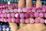 CAA1437 15.5 inches 12mm round matte druzy agate beads