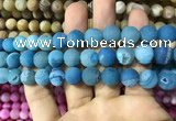 CAA1438 15.5 inches 12mm round matte druzy agate beads