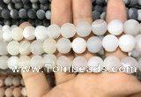 CAA1445 15.5 inches 14mm round matte druzy agate beads