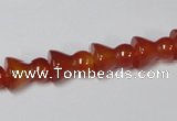 CAA145 15.5 inches 9*12mm bell shape red agate gemstone beads