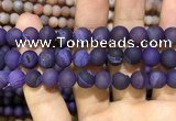 CAA1451 15.5 inches 14mm round matte druzy agate beads