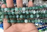 CAA1515 15.5 inches 6mm round matte banded agate beads wholesale