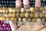 CAA1552 15.5 inches 12mm round banded agate beads wholesale