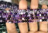 CAA1554 15.5 inches 4mm round banded agate beads wholesale