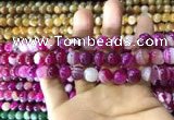 CAA1562 15.5 inches 8mm round banded agate beads wholesale