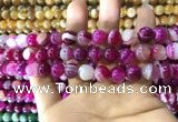 CAA1563 15.5 inches 10mm round banded agate beads wholesale