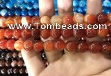 CAA1570 15.5 inches 12mm round banded agate beads wholesale