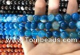 CAA1575 15.5 inches 10mm round banded agate beads wholesale