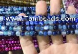 CAA1578 15.5 inches 4mm round banded agate beads wholesale