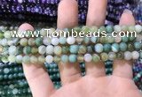 CAA1584 15.5 inches 4mm round banded agate beads wholesale