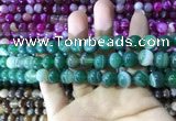 CAA1592 15.5 inches 8mm round banded agate beads wholesale