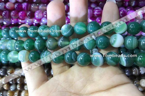 CAA1593 15.5 inches 10mm round banded agate beads wholesale