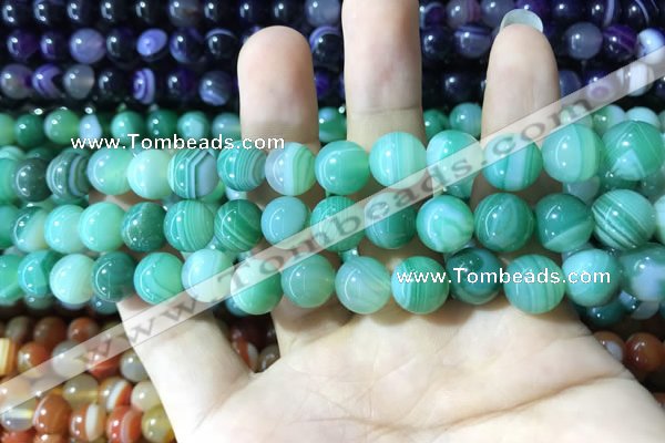 CAA1598 15.5 inches 8mm round banded agate beads wholesale