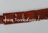 CAA160 15.5 inches 12*12mm square red agate gemstone beads